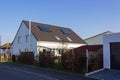 modern house building rooftop chimney Royalty Free Stock Photo