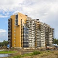 Modern house building under construction Royalty Free Stock Photo