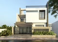 Modern House 3D rendering - Exterior design using Lumion Ã¢â¬â Front elevation