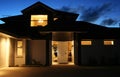 Modern House Exterior at Night 2 Royalty Free Stock Photo