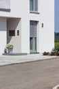 modern house facade entrance area