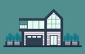 Modern house. Flat vector illustration.