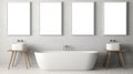 Minimalistic Bathroom Posters: 8k Resolution, Clean Design, Creative Commons