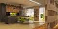 Modern house interior in scandinavian style/ 3d rendering Royalty Free Stock Photo