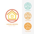 Modern House Logo Design Template Flat Simple Royalty Free Stock Photo