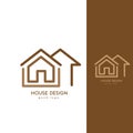 Modern House Logo Design Template Flat Simple Royalty Free Stock Photo