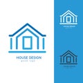 Modern House Logo Design Template Flat Simple Royalty Free Stock Photo