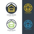 Modern House Logo Design Template Flat Simple Royalty Free Stock Photo