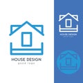 Modern House Logo Design Template Flat Simple Royalty Free Stock Photo