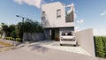 Modern house minimalist concept