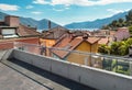 Modern house, outdoor, balcony Royalty Free Stock Photo