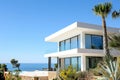 Modern house with sea view. Luxury house with sea view. Nobody inside