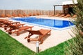Modern house with swimming pool Royalty Free Stock Photo