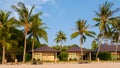 Modern house with a swimming pool, modern pool villa at the beach, luxury villa Royalty Free Stock Photo