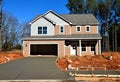 Modern house under construction