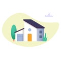 Modern house  vector illustration. Home flat icon. Royalty Free Stock Photo