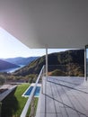 Modern house, view from balcony Royalty Free Stock Photo