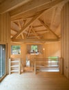 Interior of modrn wooden house Royalty Free Stock Photo