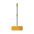 Modern household mop with a flat rectangular nozzle