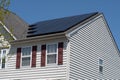 Modern houses with solar panels on the roof for alternative energy Royalty Free Stock Photo