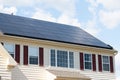 modern houses with solar panels on the roof for alternative energy Royalty Free Stock Photo