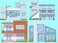 Modern Houses vector set Royalty Free Stock Photo