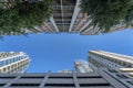 Modern housing in Austin Texas with exterior of apartments and parking garage Royalty Free Stock Photo