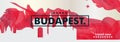 Hungary Budapest skyline city gradient vector poster