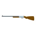 Modern hunting rifle icon, flat style Royalty Free Stock Photo