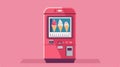 Modern Ice Cream Vending Machine with Digital Display Technology Royalty Free Stock Photo