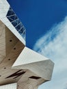 The modern icon building of the confluence museum, one of the most iconic buliding of the new city of Lyon, France