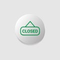 Modern icon button closed design vector isolated on white background