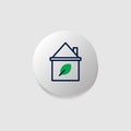 Modern icon button eco home sign symbol vector design Royalty Free Stock Photo