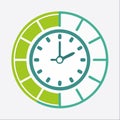 Efficient Time Management Progress Clock Icon Royalty Free Stock Photo