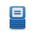 Modern icon representing a stack of folders with a hamburger menu on top Royalty Free Stock Photo