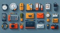 Modern icons for internet business. Royalty Free Stock Photo