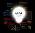 Modern idea Infographic template made from lines Royalty Free Stock Photo