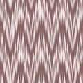 Modern Ikat Autumn Ember: Chevron Zigzag Pattern in Reddish-Brown, White, and Mauve with Quiet Rhythm Royalty Free Stock Photo