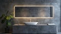 Modern Illuminated Mirror in a Contemporary Bathroom