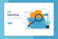 Modern illustration concept file searching landing page