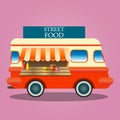 Modern illustration icons set of wagon full of tasty summer food, meals, drinks and fruits