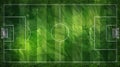 Modern illustration of realistic soccer pitch center. White lines and circle drawn on green grass in soccer field center Royalty Free Stock Photo