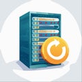 Data Center Server Refresh and Synchronization Royalty Free Stock Photo
