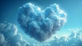 This modern illustration shows a cloud heart for Valentine& x27;s Day. Icon hearts represent the concept of a holiday. Royalty Free Stock Photo