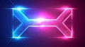 The modern image is an abstract neon light arrow line background. It includes a blue and pink futuristic laser effect Royalty Free Stock Photo