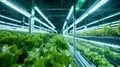 A Modern Indoor Hydroponic Farm.AI generated image Royalty Free Stock Photo