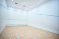 Modern indoor squash court interior in white colors copy space Royalty Free Stock Photo