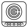 Modern induction cooker panel with touch control buttons for cooking