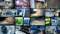 Modern industrial production. Multiscreen montage.