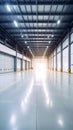 Modern Industrial Warehouse Interior with Loading Docks and Bright Lighting Royalty Free Stock Photo